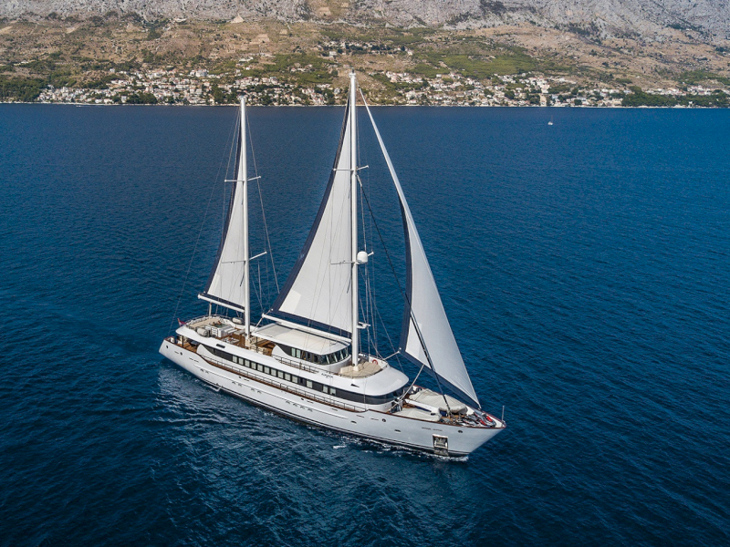 Luxury gulet yacht AIAXAIA for charters in Croatia and Caribbean with Contact Yachts