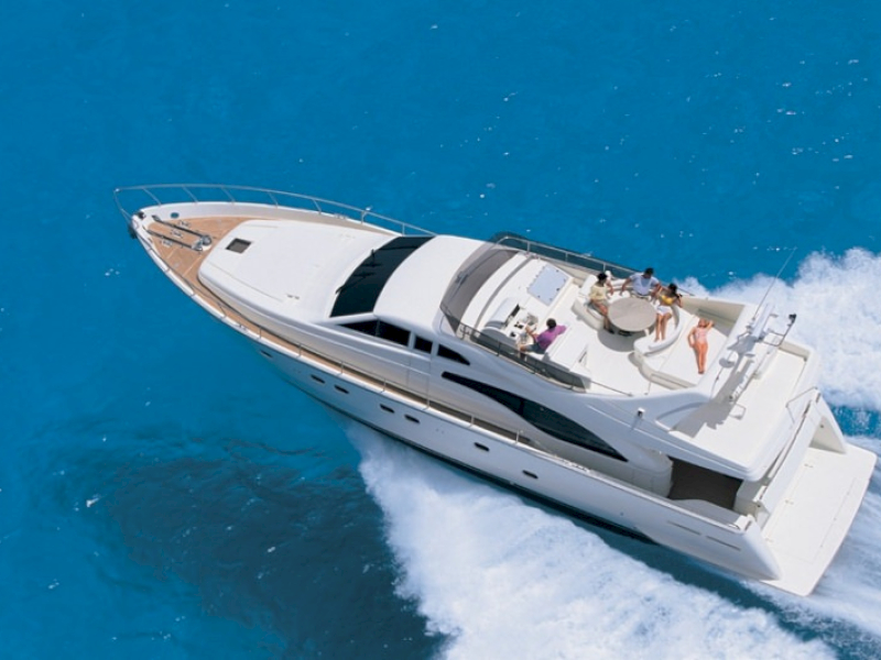 Beautiful Ferretti model yacht MARY for rent in Greece with Contact Yachts