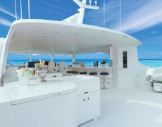 Luxury catamaran yacht SEAGLASS 74 cruising in Caribbean with Contact Yachts