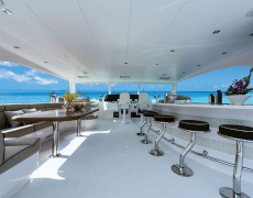 Luxury catamaran yacht SEAGLASS 74 cruising in Caribbean with Contact Yachts